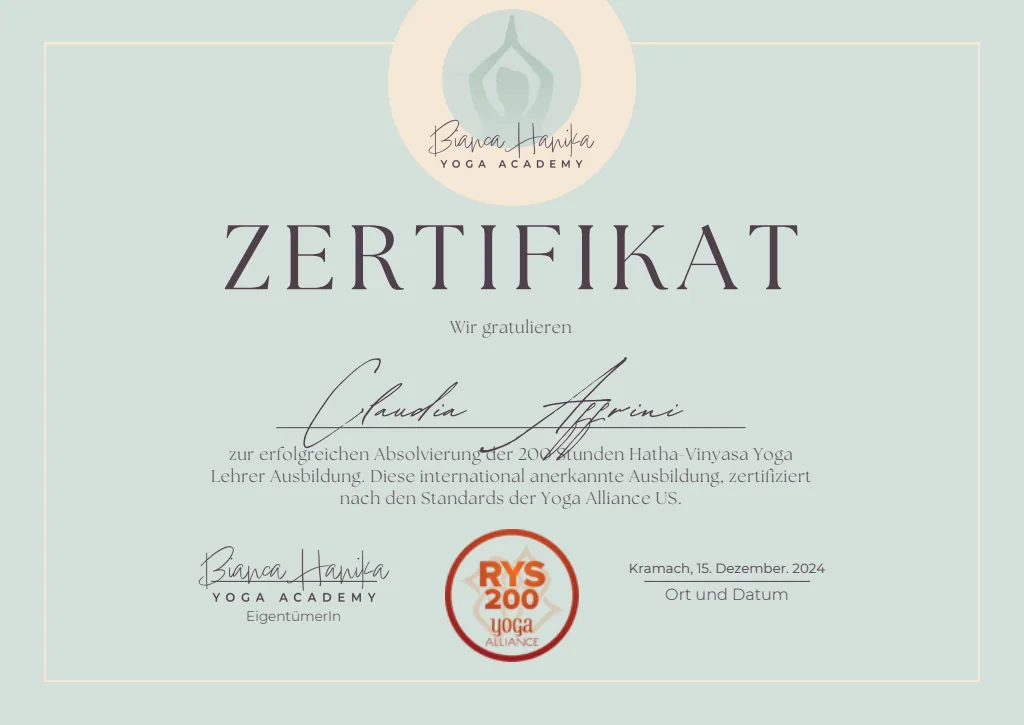 Hatha-Vinyasa Yoga Lehrer